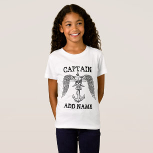 T-Shirt Ancrage personnalisé du nom du capitaine de batea