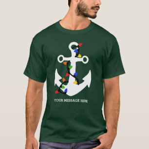 T-shirt Ancre avec lumières de Noël Nautique