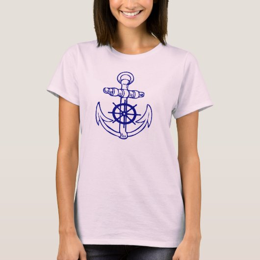 T-shirt Ancre bleu femme (Devant)