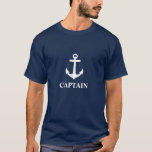 T-shirt Ancre Capitaine de marine Bleu<br><div class="desc">Ancre Capitaine de marine T-shirt bleu</div>