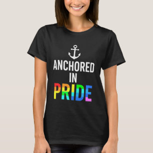 T-shirt Ancré dans la fierté minimal nautique voile bateau