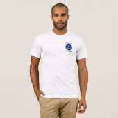 T-shirt Ancre de bleu marine de capitaine Nautical (Devant entier)