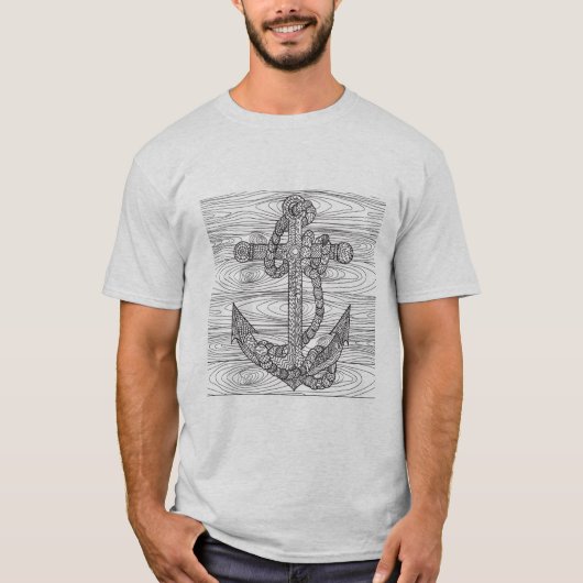 T-shirt Ancre et corde de style (Devant)
