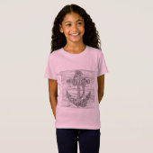 T-Shirt Ancre et corde de style (Devant entier)