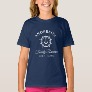 T-shirt Ancre nautique Famille Helm Retrouvailles Blue Kid