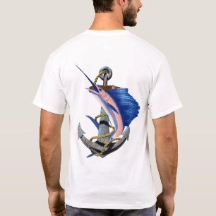 T-shirt Ancre nautique Pêche à la voile