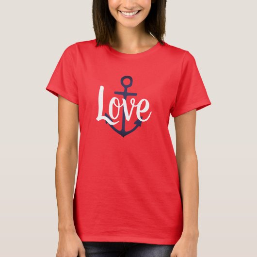 T-shirt Ancre nautique + script LOVE | (Devant)