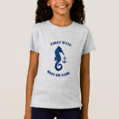 T-Shirt Ancre Seahorse First Mate Bateau ou nom Marine Gre (Devant)