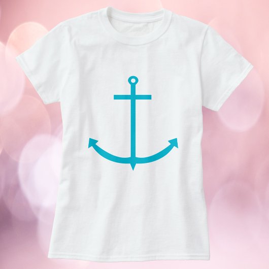 T-shirt Ancre Turquoise Nautique