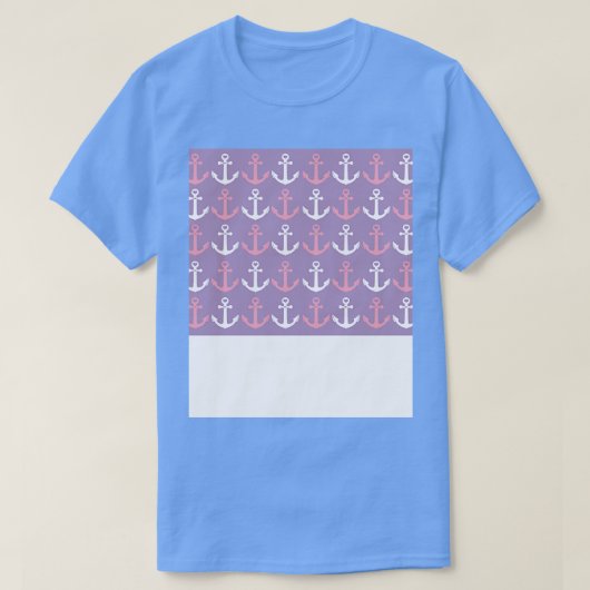 T-shirt Ancres nautiques Motif Capitaine Plage Océan (Design devant)