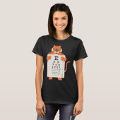 T-shirt and Cute Tiger with Glasses holding an Eye Chart   (Devant entier)
