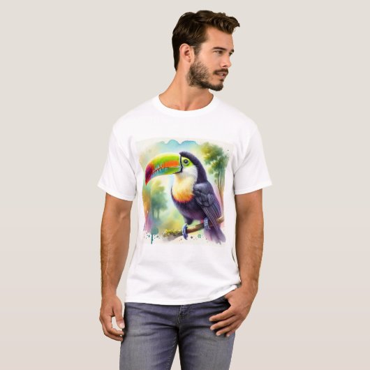 T-shirt Andean grey breasted toucan 100924AREF147 - Waterc (Devant entier)