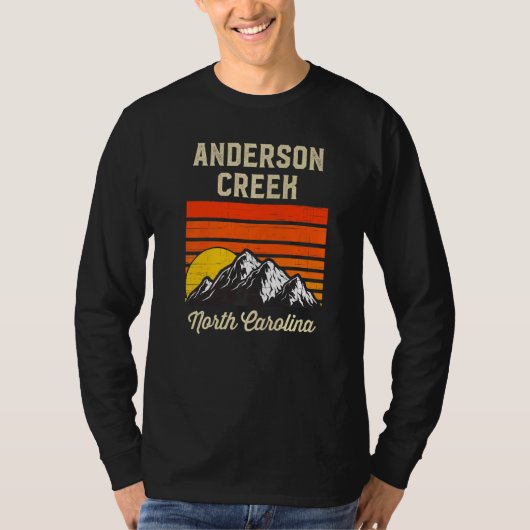 T-shirt Anderson Creek North Carolina Retro City State Vin (Devant)