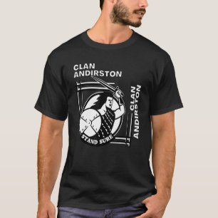 T-shirt Andirston Clan Gaelic Motto Swordsman