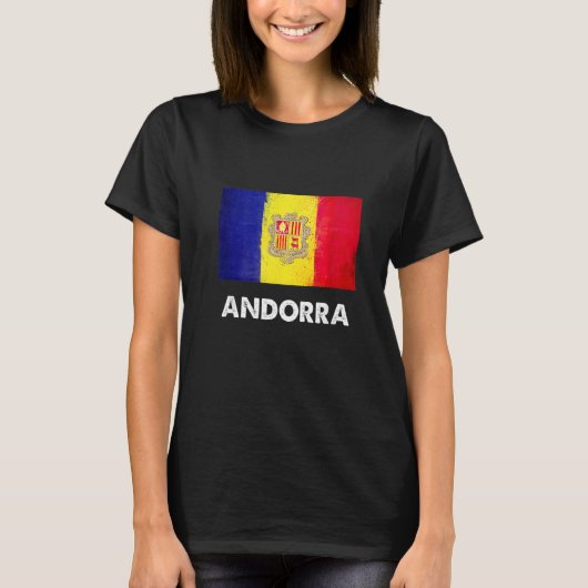 T-shirt Andorra Flag Andorran 1 (Devant)