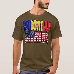 T-shirt andorran American Patriot Pride Patrimoine Drapeau