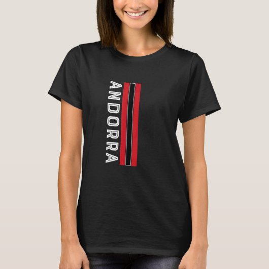 T-shirt Andorre - Couleurs du drapeau (Devant)
