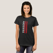 T-shirt Andorre - Couleurs du drapeau (Devant entier)