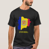 T-shirt Andorre Silhouette, drapeau, (Devant)
