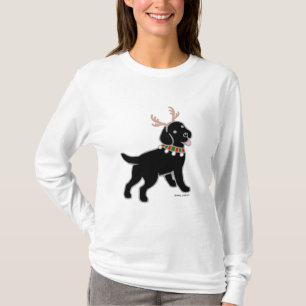 T-shirt Andouillers noirs de Noël de Labrador