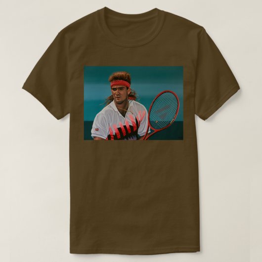 T-shirt Andre Agassi Peinture (Design devant)