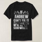T-shirt ANDREW Nom cadeau Fi It Funny Anniversaire Personn (Design devant)