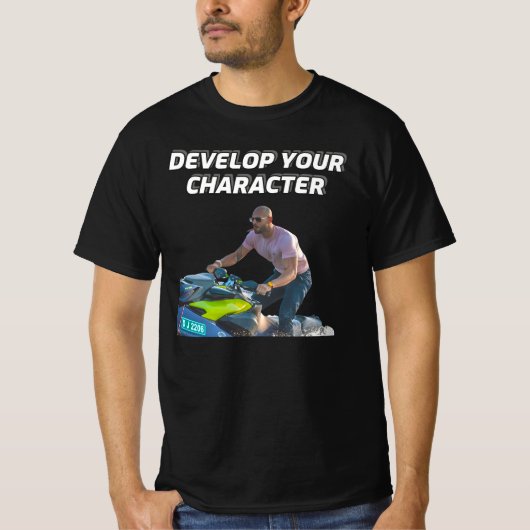 T-shirt Andrew Tate Développer votre caractère (Devant)