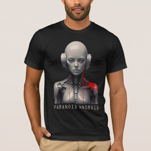 T-shirt Android paranoïaque de Radiohead - Art futuriste (Devant)