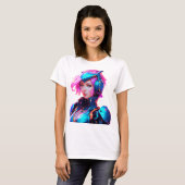 T-shirt Android Techno Space Girl (Devant entier)