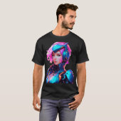 T-shirt Android Techno Space Girl (Devant entier)