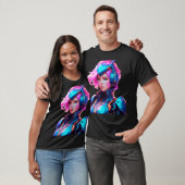 T-shirt Android Techno Space Girl (Unisexe)