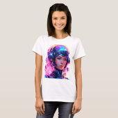 T-shirt Android Techno Space Girl (Devant entier)