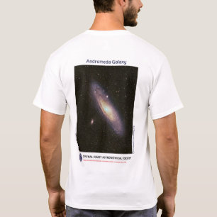T-shirt Andromeda Galaxy Par Lee Coombs Avant et Précéde