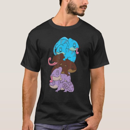 T-shirt Androsexuel Drapeau Genre Fierté Lgbtq Chameleon (Devant)