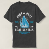 T-shirt Andy Reds Location De Bateaux Shawshank (Design devant)