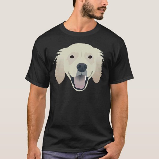 T-shirt Andy The Happy Golden Retriever (Devant)