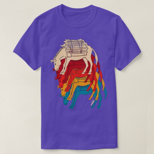 T-shirt Âne avec bois (Design devant)