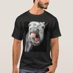 T-shirt Âne Cheval Visage Montrant Cute et Visage Anima