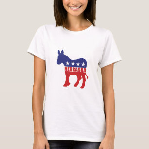 T-shirt Âne du Nébraska Démocrate