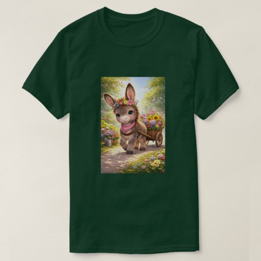 T-shirt Âne en fleurs (Design devant)