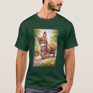 T-shirt Âne en fleurs
