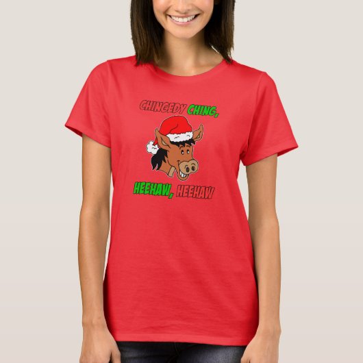 T-shirt Âne italien de Noël (Devant)