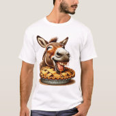 T-shirt Âne mignon Avec Tarte (Devant)