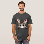 T-shirt Âne mignon Peekaboo (Devant entier)