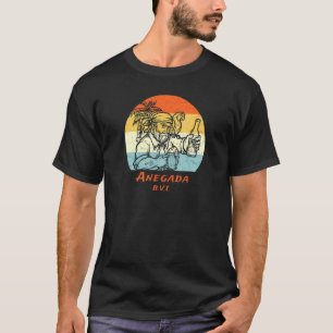 T-shirt Anegada Bvi Vintage Rétro Pirate & Parrot Vacances