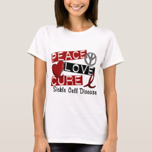 T-shirt Anémie falciforme de traitement d'amour de paix