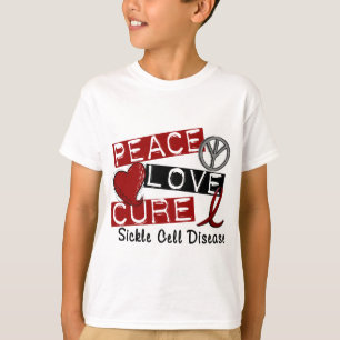 T-shirt Anémie falciforme de traitement d'amour de paix