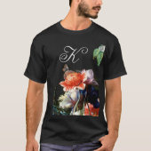 T-SHIRT ANEMONES ROUGES ROUGES ROSES FLEURS BLANCHES, MONO (Devant)