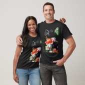 T-SHIRT ANEMONES ROUGES ROUGES ROSES FLEURS BLANCHES, MONO (Unisexe)