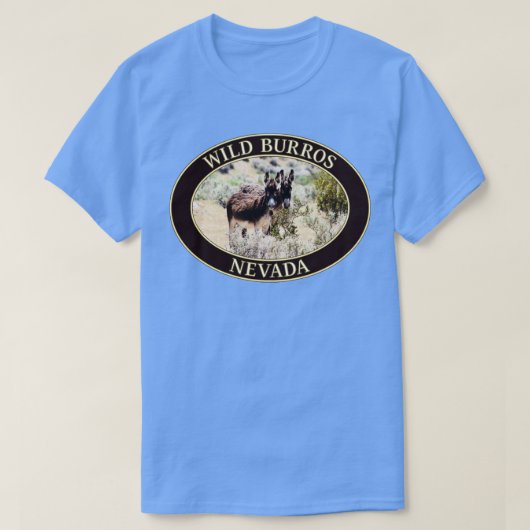 T-shirt Ânes de Burros sauvages du Nevada 2 (Design devant)